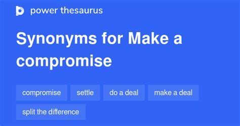 Compromise thesaurus - Another way to say No-compromise? Synonyms for No-compromise (other words and phrases for No-compromise). 